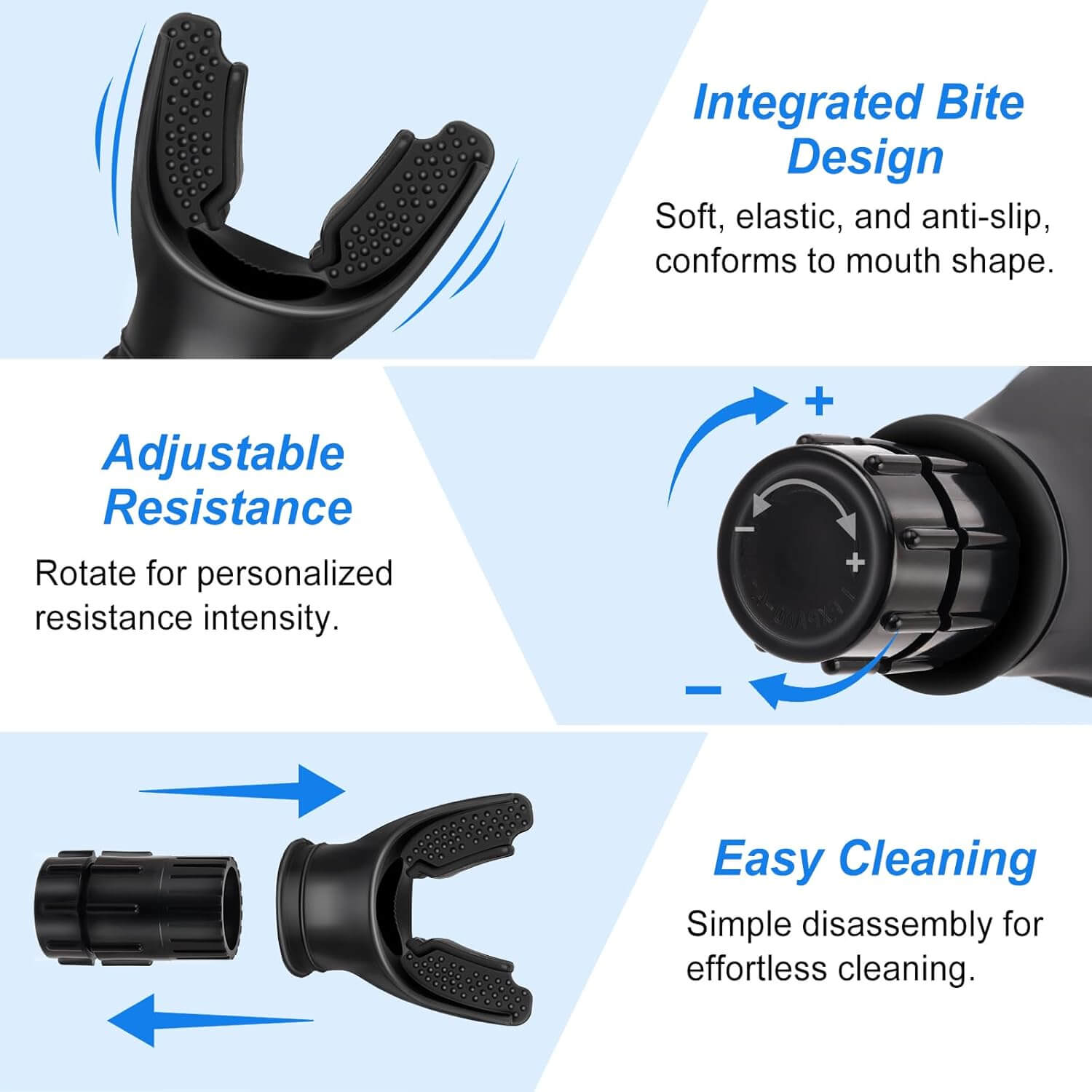 Herbionyx Lung Vitality Trainer features adjustable resistance, integrated bite design, and easy cleaning for effective breathing workouts.