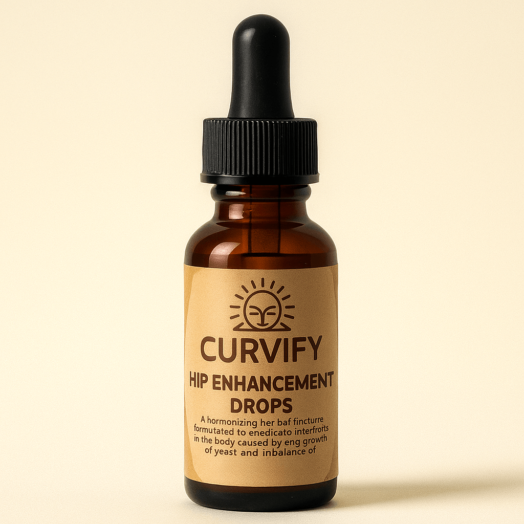 Curvify Hip Enhancement Drops bottle with dropper, designed for natural hip and buttock contouring.