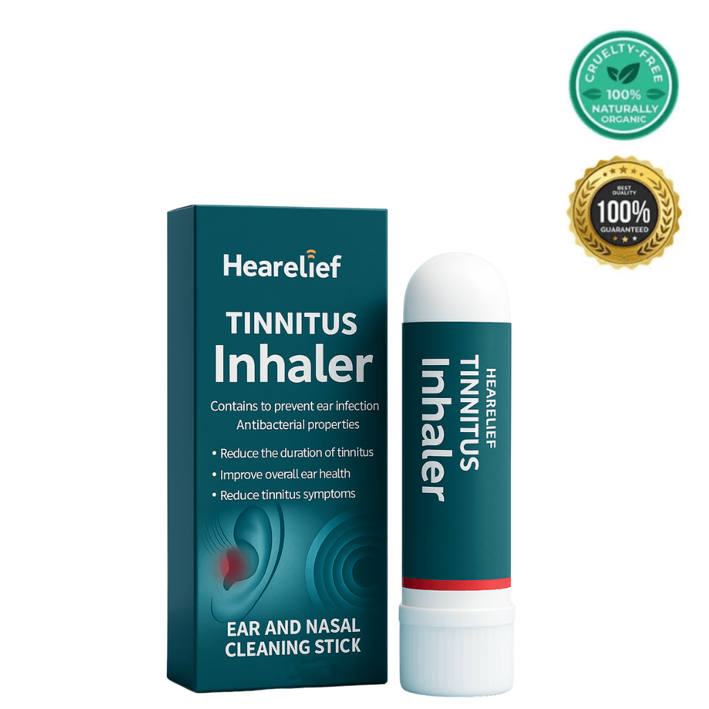 HeaRelief Tinnitus Inhaler for ear and nasal cleaning, promoting health and reducing tinnitus symptoms.