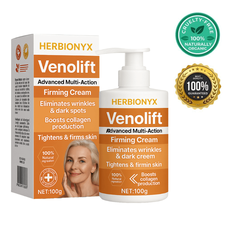 HERBIONYX Venolift Firming Cream, natural anti-aging cream, reduces wrinkles, dark spots, boosts collagen.
