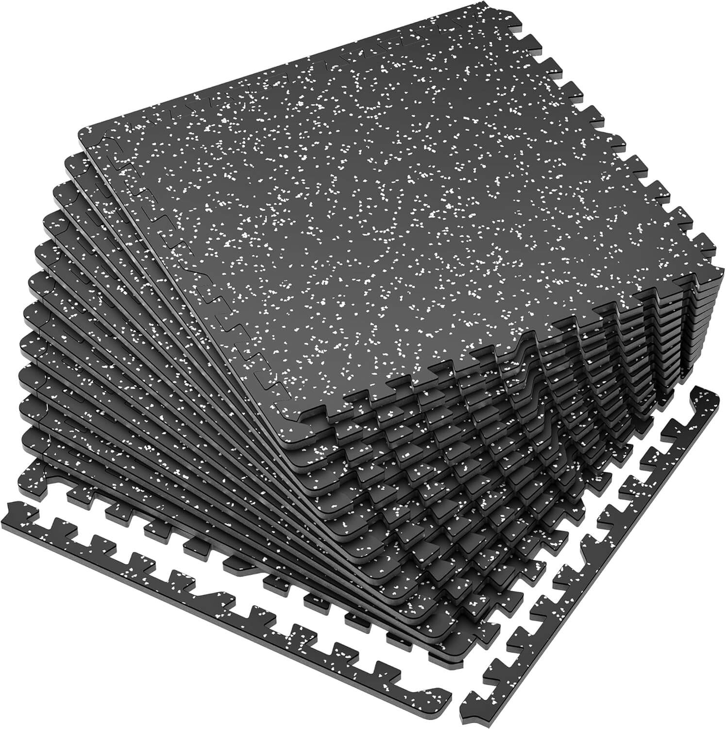 Herbionyx FlexGuard Mats stacked, ideal for home gym flooring, providing comfort and traction for various workouts.